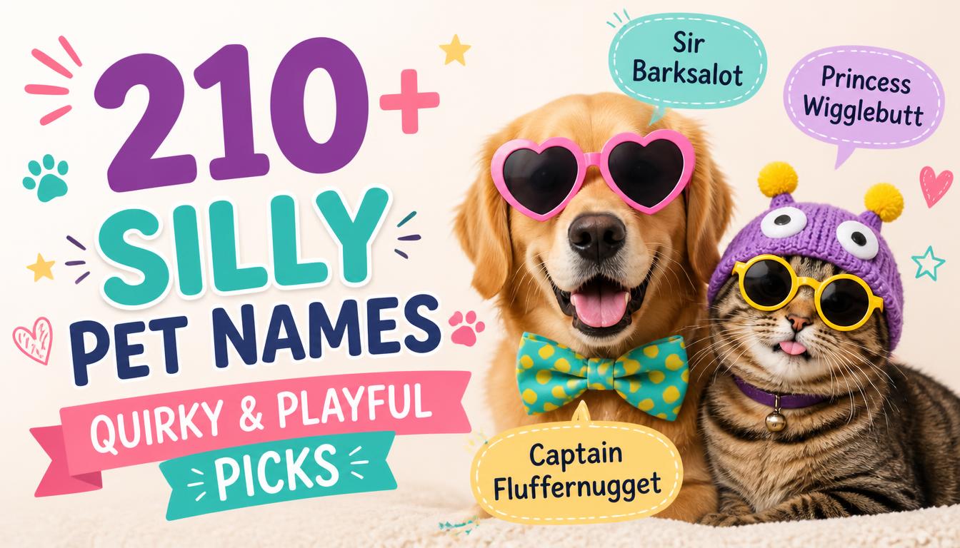 210+ Silly Pet Names: Quirky & Playful Picks