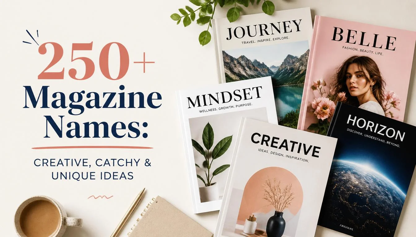 250+ Magazine Names: Creative, Catchy & Unique Ideas