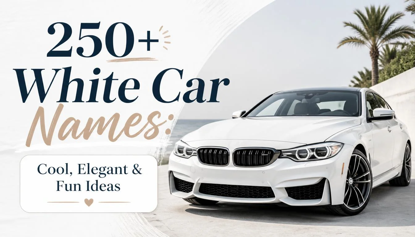 250+ White Car Names: Cool, Elegant & Fun Ideas