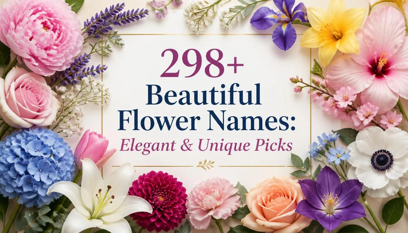 298+ Beautiful Flower Names: Elegant & Unique Picks