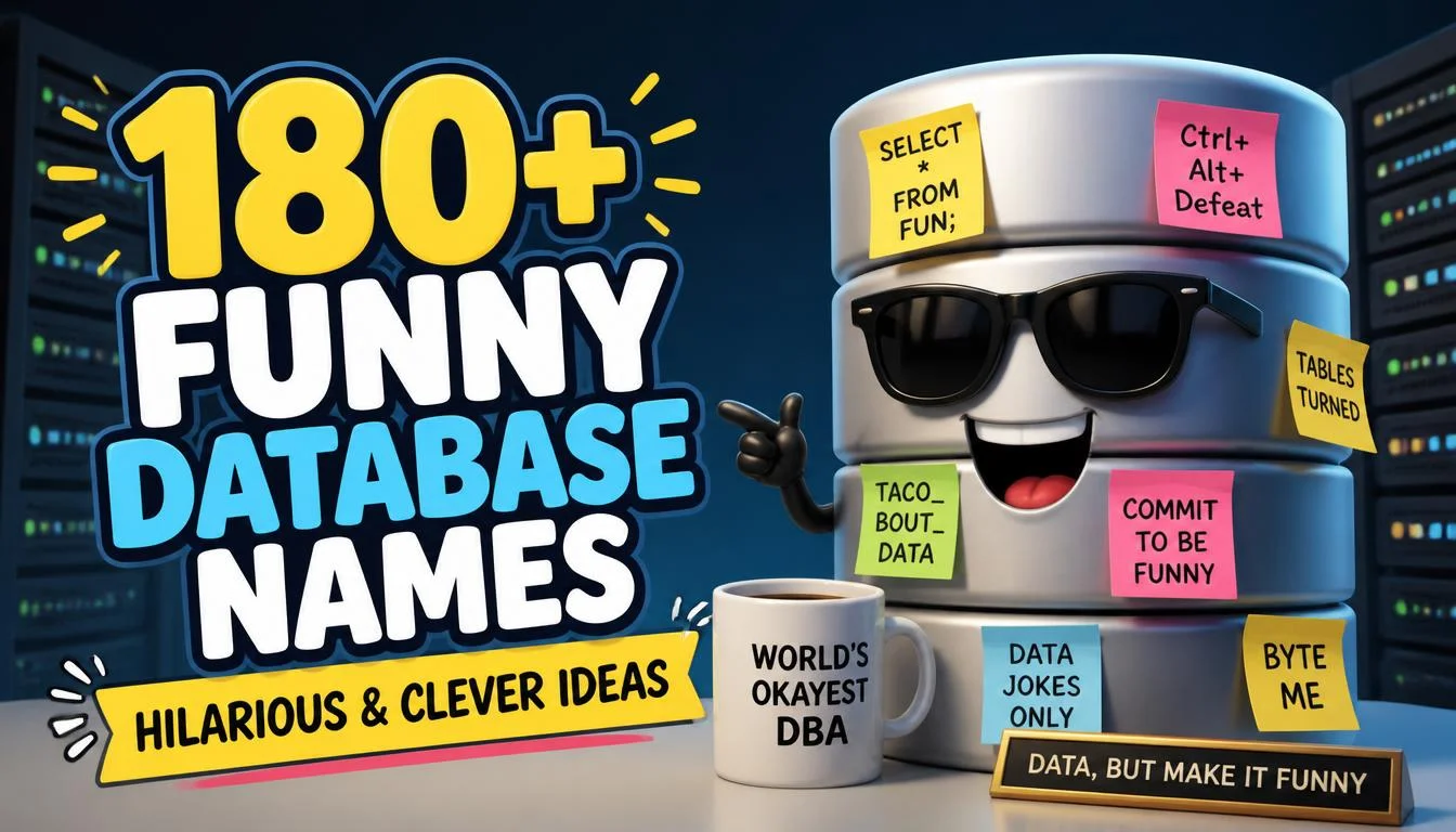 180+ Funny Database Names: Hilarious & Clever Ideas