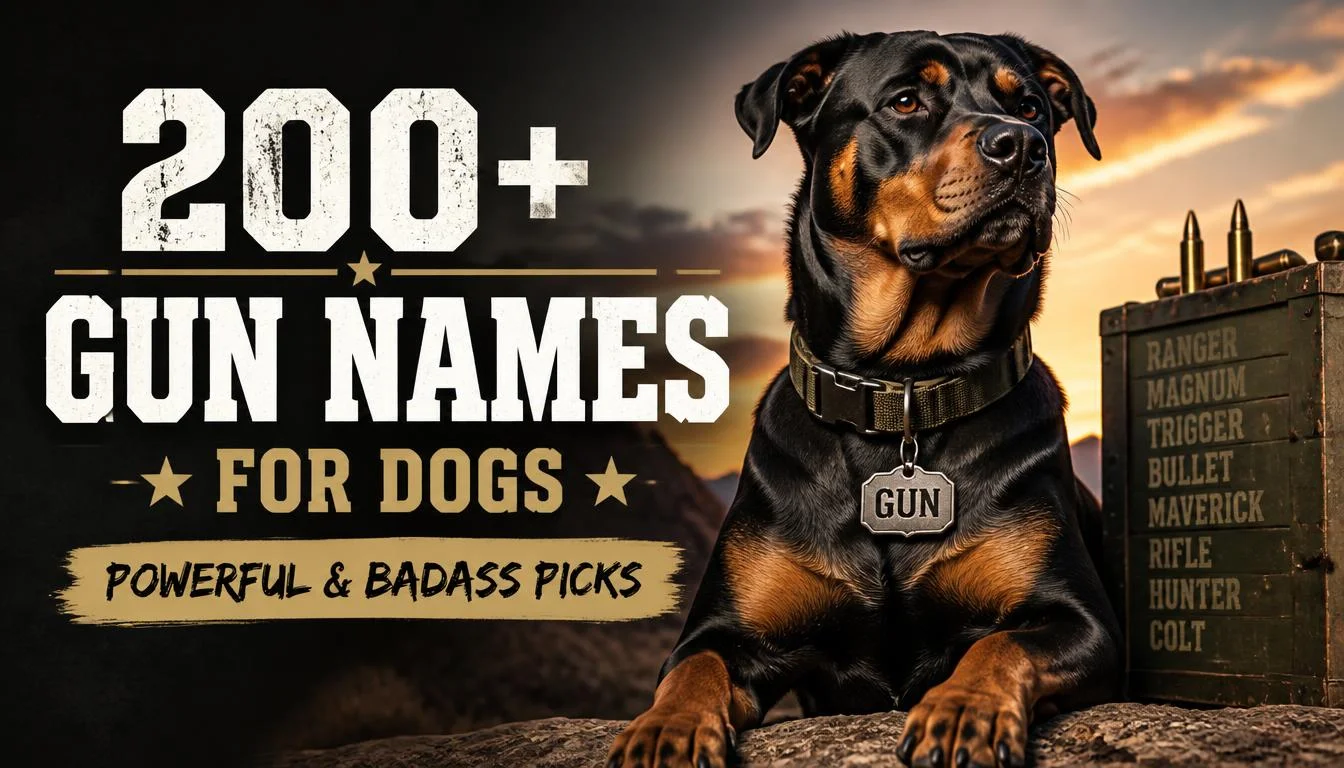 200+ Gun Names for Dogs: Powerful & Badass Picks
