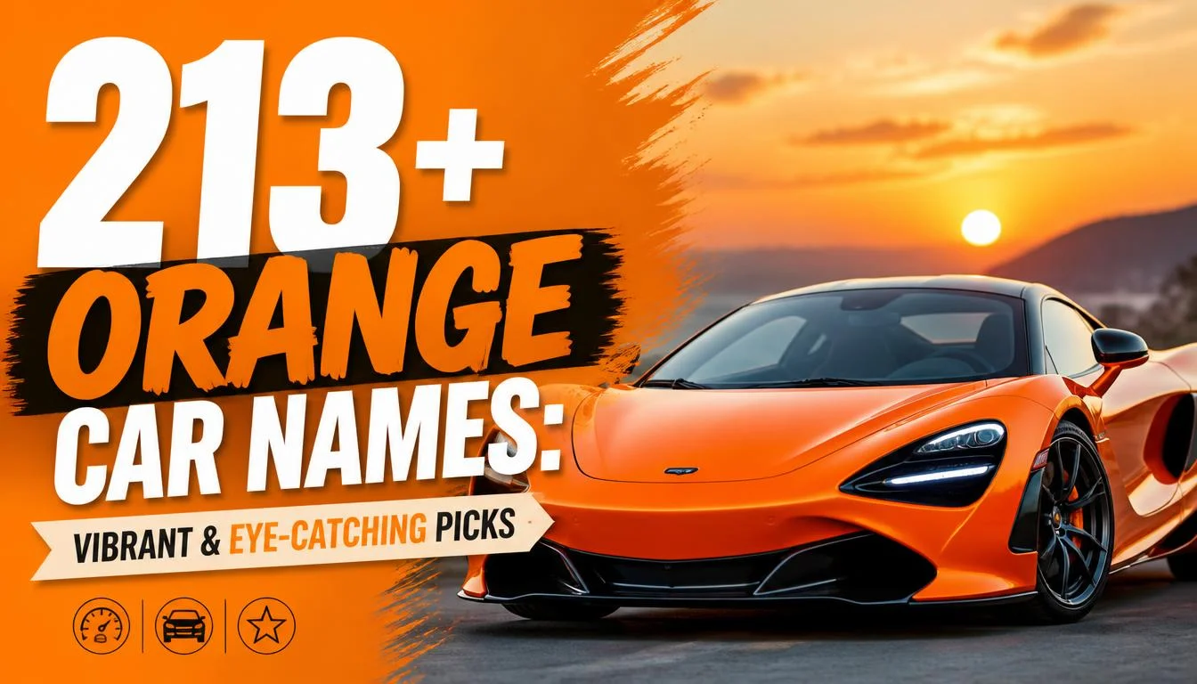 213+ Orange Car Names: Vibrant & Eye-Catching Picks