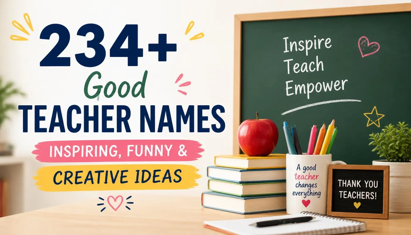 234+ Good Teacher Names: Inspiring, Funny & Creative Ideas