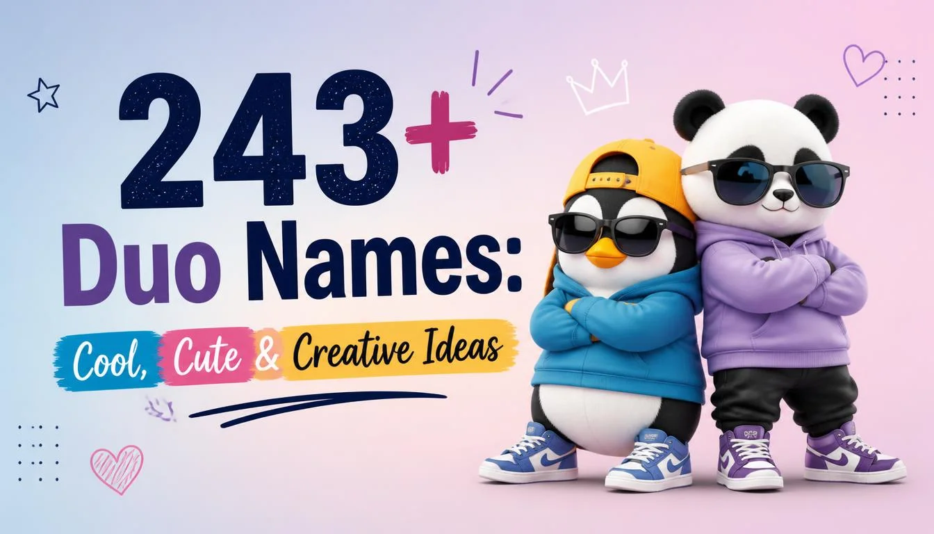 243+ Duo Names: Cool, Cute & Creative Ideas