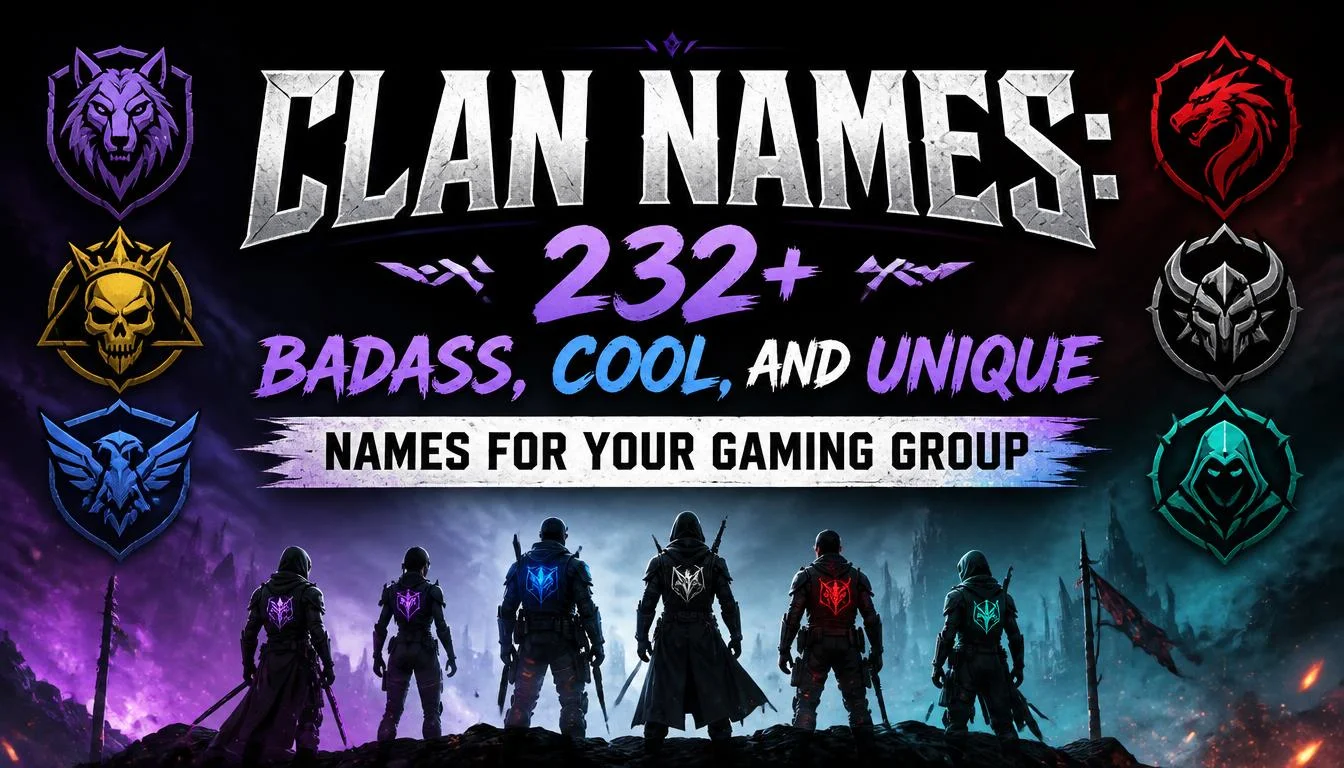 Clan Names: 232+ Badass, Cool, and Unique Names for Your Gaming Group